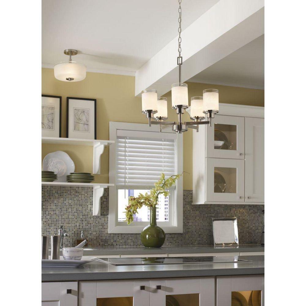 Progress Lighting Brushed Nickel 100W 9-Light Medium E-26 Base Incandescent Chandelier 
