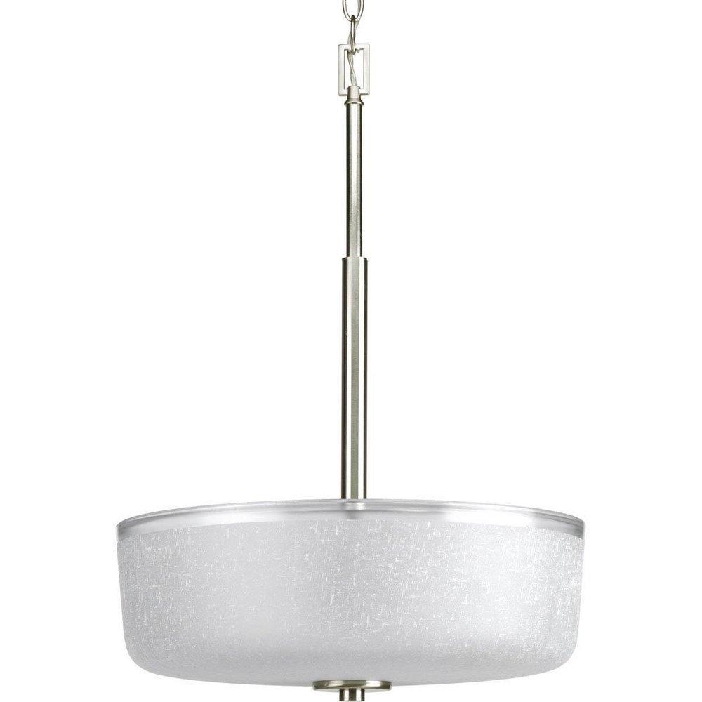 Progress Lighting Brushed Nickel 100W 3-Light Inverted Pendant 