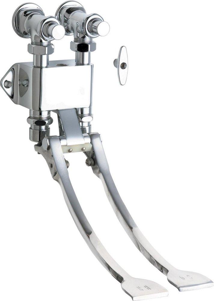 Chicago Faucets Polished Chrome Combination Pedal Box 