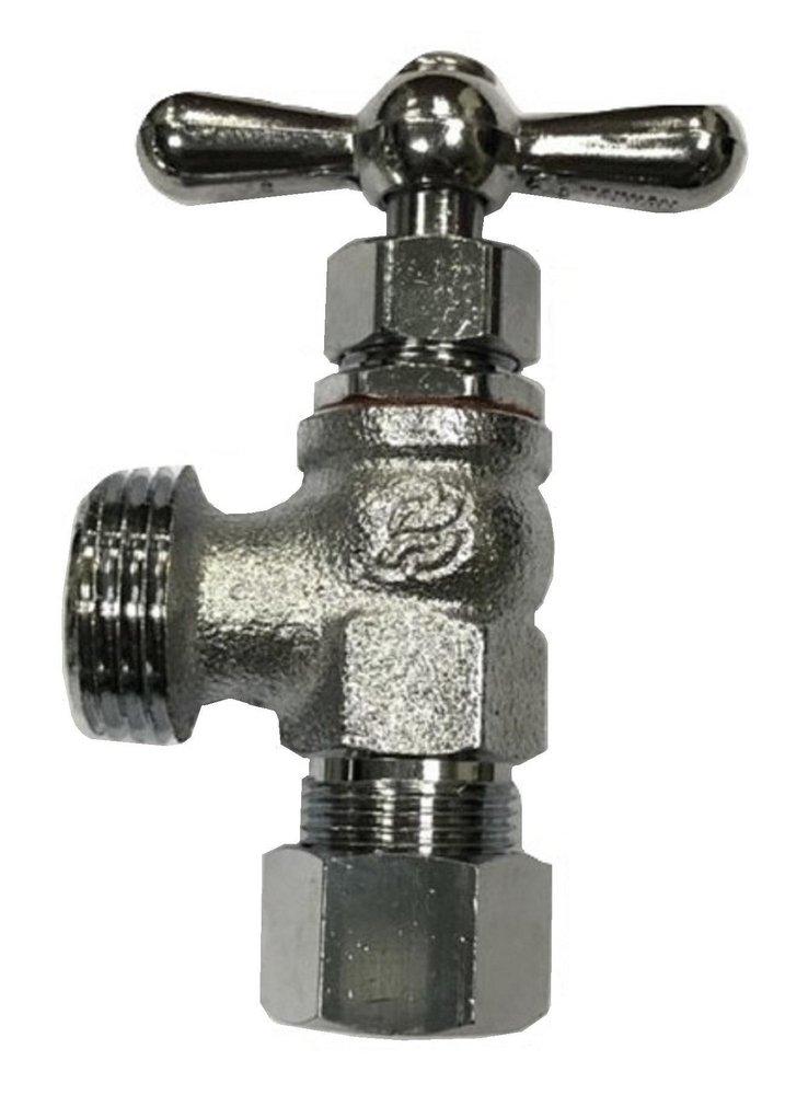 PROFLO® Satin Nickel 1/2 x 3/4 in. Compression Bronze Washing Machine Valve 