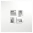 Shoemaker Manufacturing White 24 x 24 in. Stamp Curved Blade T Bar Diffuser White 