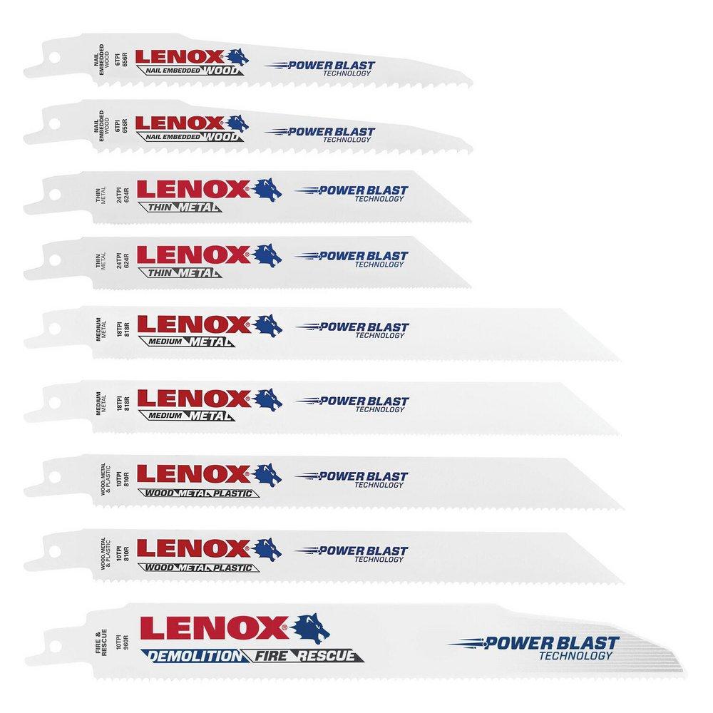LENOX Reciprocating Saw Blade 9 Piece 