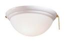 50W 1-Light Xenon Ceiling Fan Light Kit with Opal Glass in White