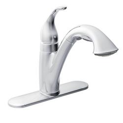 Single Handle Pull Out Kitchen Faucet in Chrome