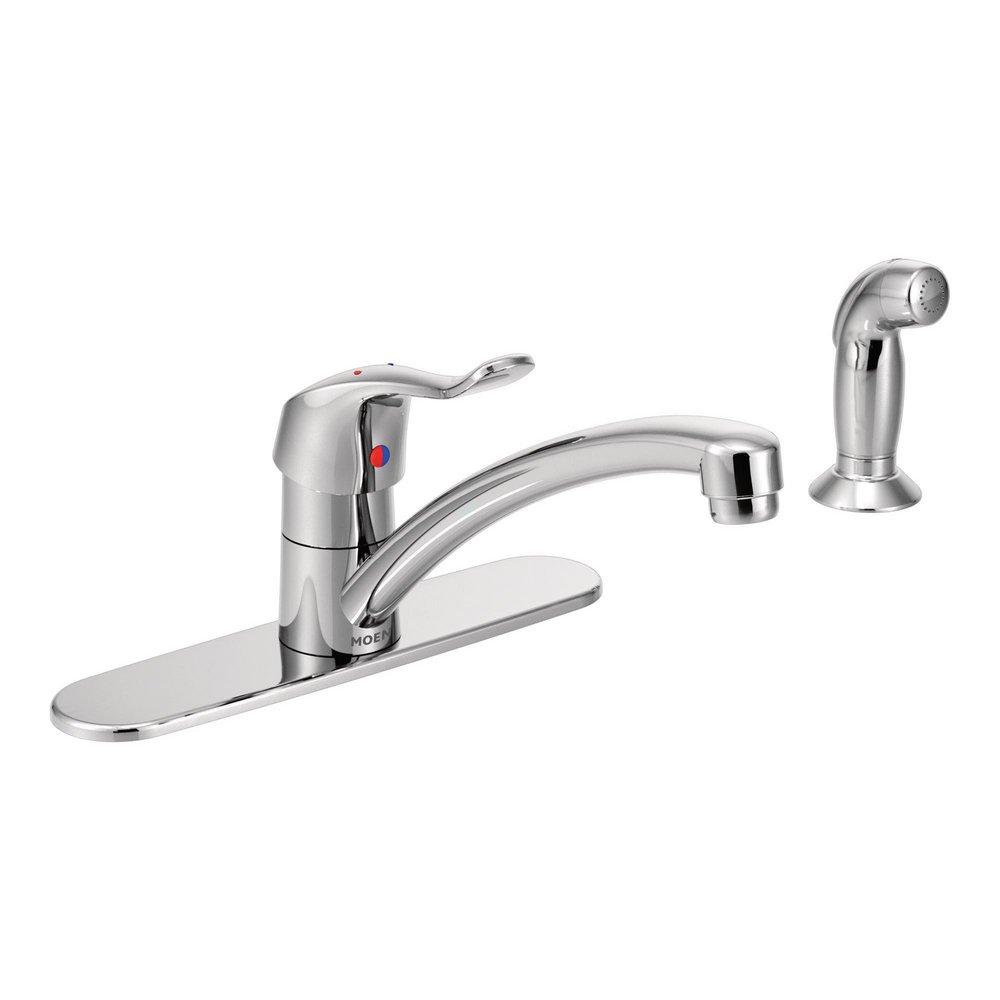 Moen Polished Chrome Single Handle Lever Deck Mount Service Faucet 