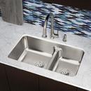 Elkay Lustrous Satin 32-1/16 x 18-1/2 in. No Hole Stainless Steel Double Bowl Undermount Kitchen Sink 