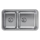 Elkay Lustrous Satin 32-1/16 x 18-1/2 in. No Hole Stainless Steel Double Bowl Undermount Kitchen Sink 