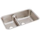 Elkay Lustrous Satin 32-1/16 x 18-1/2 in. No Hole Stainless Steel Double Bowl Undermount Kitchen Sink 