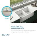 Elkay White 33 x 19-15/16 in. Fireclay Double Bowl Farmhouse Kitchen Sink 