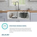Elkay White 33 x 19-15/16 in. Fireclay Double Bowl Farmhouse Kitchen Sink 