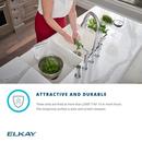 Elkay White 33 x 19-15/16 in. Fireclay Double Bowl Farmhouse Kitchen Sink 