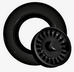Plastic Disposer Flange in Matte Lava Black