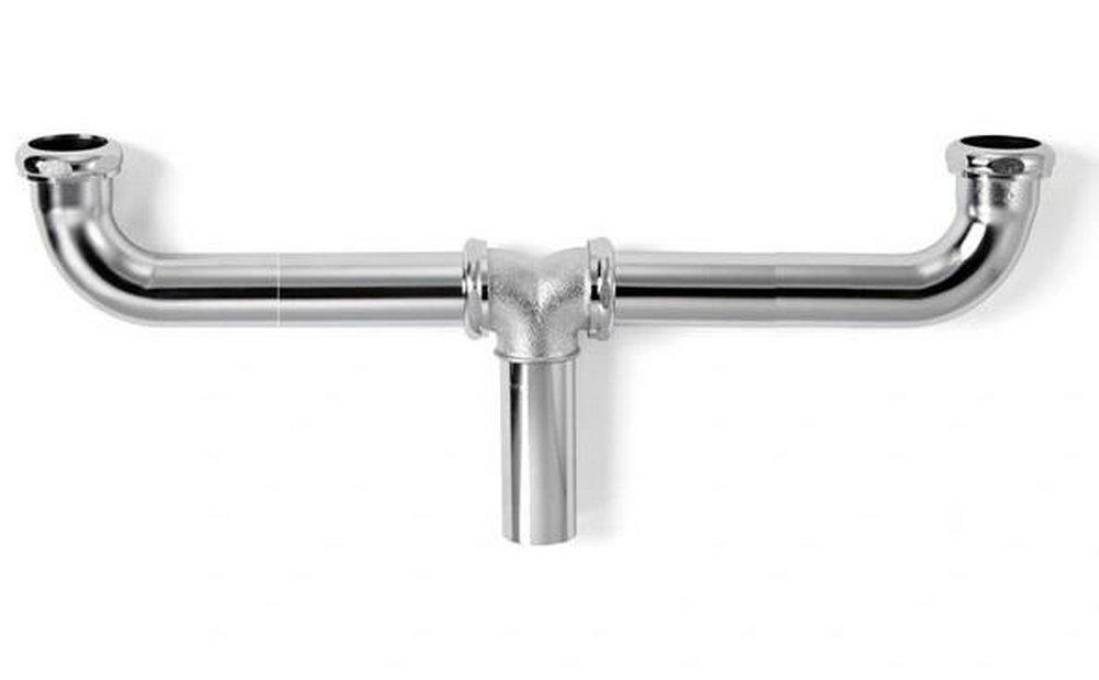 McGuire Manufacturing Chrome 17 ga Slip-Joint Center Outlet Waste in Chrome 