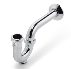 1-1/4 x 1-1/4 in. Brass P-Trap with Cleanout and Shallow Flange