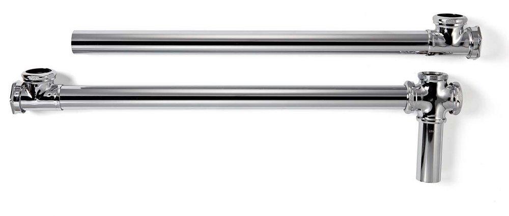 McGuire Manufacturing Chrome Plated Slip-Joint Center Outlet Waste in Chrome Plated 