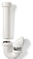 ProWrap&reg; Glossy White Cast Brass P-Trap 