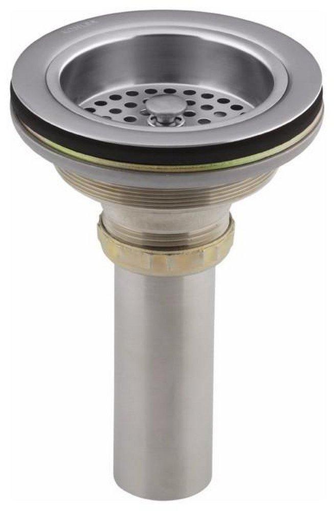 McGuire Manufacturing Chrome Wide Top Sink Strainer With Tailpiece 