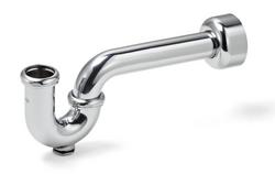 1-1/2 x 1-1/2 in. Cast Brass P-Trap with Cleanout and Box Flange