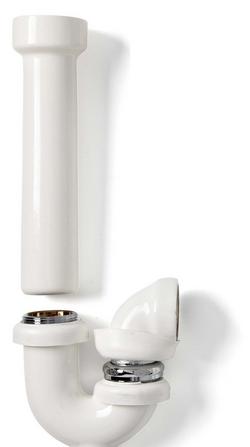 1-1/2 in. Cast Brass P-Trap in Glossy White