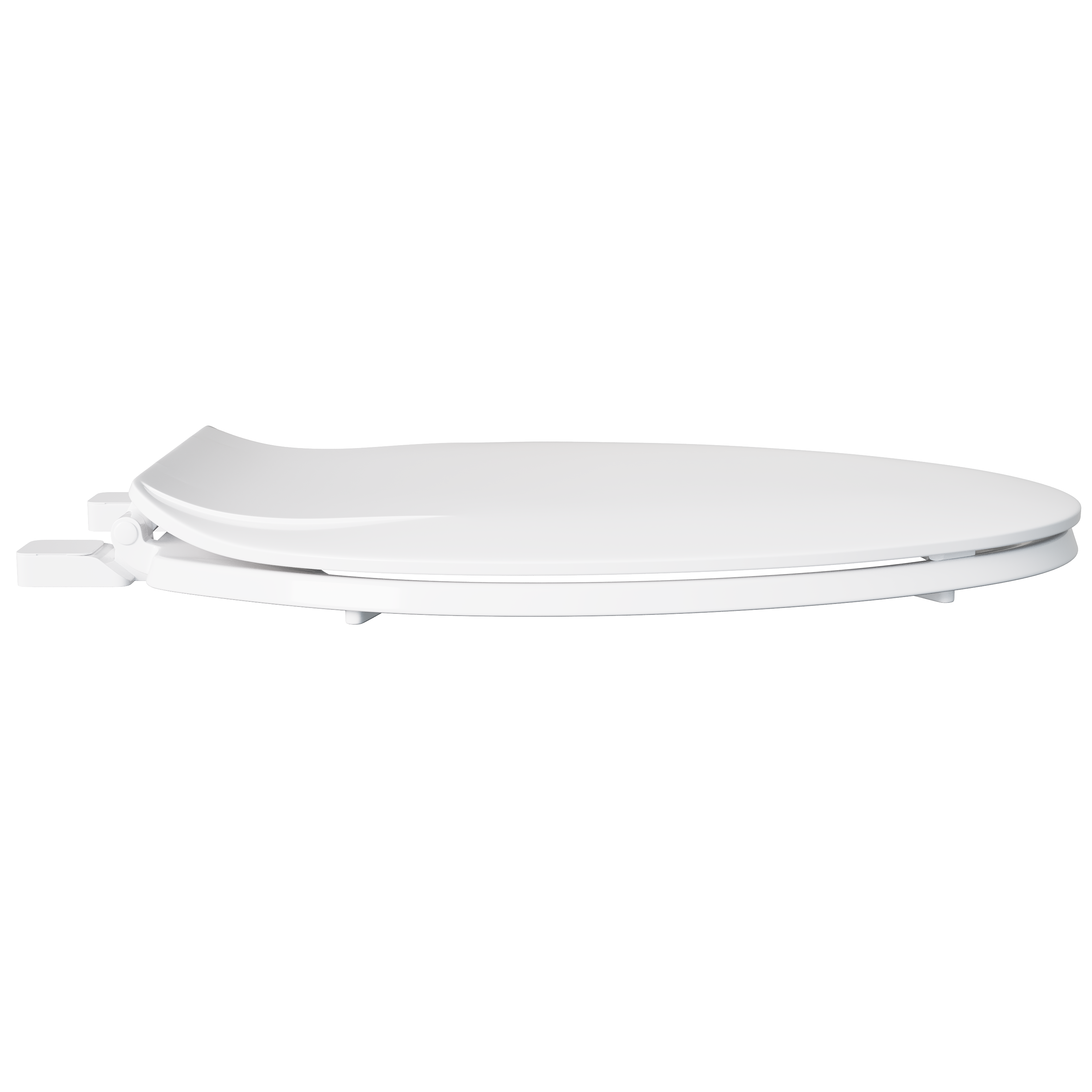 PROFLO&reg; White Plastic Elongated Closed Front With Cover Toilet Seat 