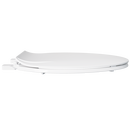 PROFLO&reg; White Plastic Elongated Closed Front With Cover Toilet Seat 
