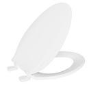 PROFLO® White Elongated Closed Front Plastic Toilet Seat with Cover 