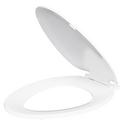 PROFLO® White Elongated Closed Front Plastic Toilet Seat with Cover 