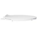 PROFLO&reg; White Plastic Elongated Closed Front With Cover Toilet Seat 