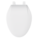 PROFLO&reg; White Plastic Elongated Closed Front With Cover Toilet Seat 