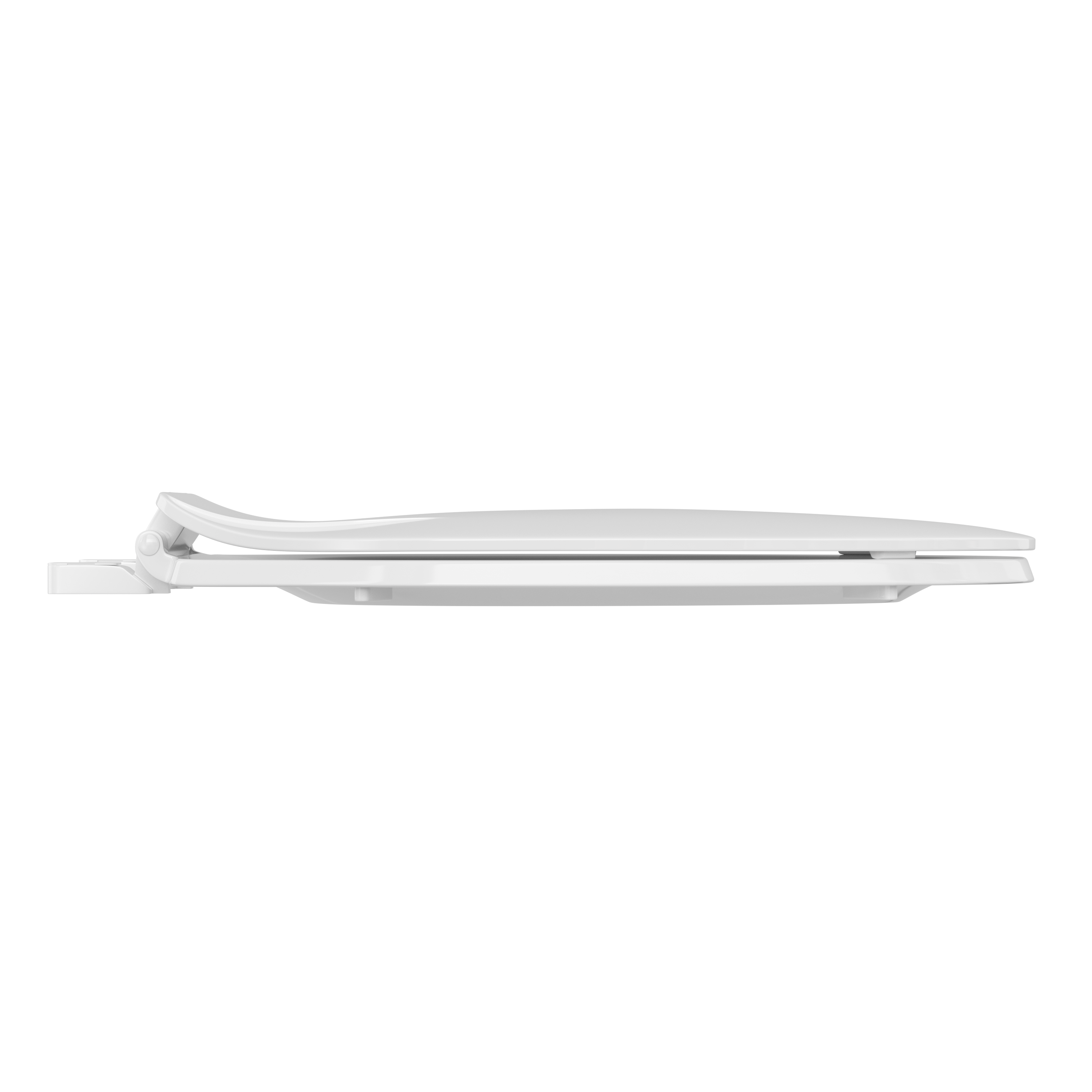 PROFLO&reg; White Plastic Elongated Closed Front With Cover Toilet Seat 