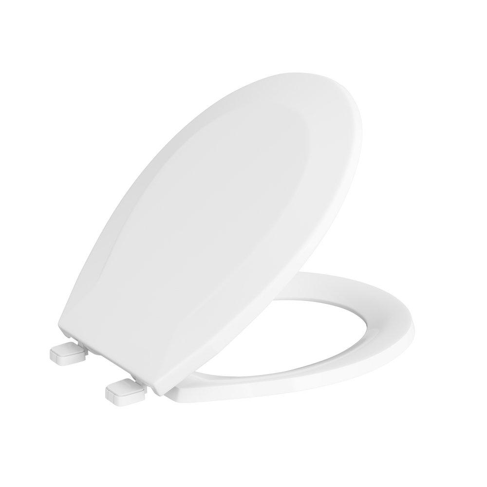 PROFLO® White Round Closed Front Plastic Toilet Seat with Cover 