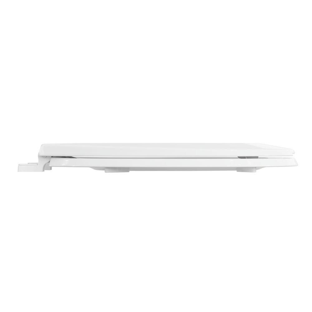 PROFLO&reg; White Plastic Round Closed Front With Cover Toilet Seat 