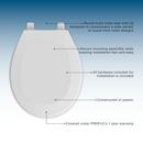 PROFLO&reg; White Plastic Round Closed Front With Cover Toilet Seat 
