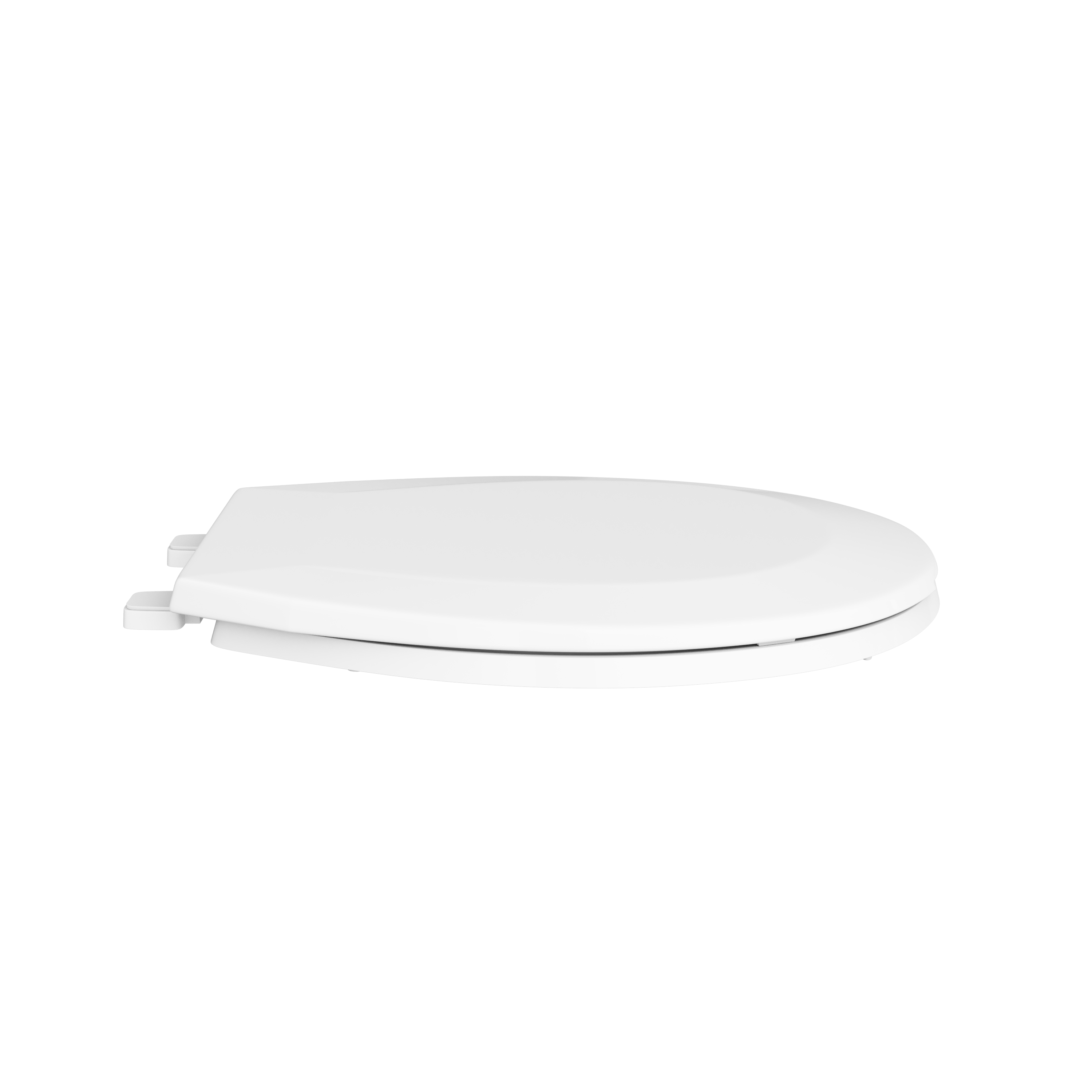 PROFLO&reg; White Plastic Round Closed Front With Cover Toilet Seat 