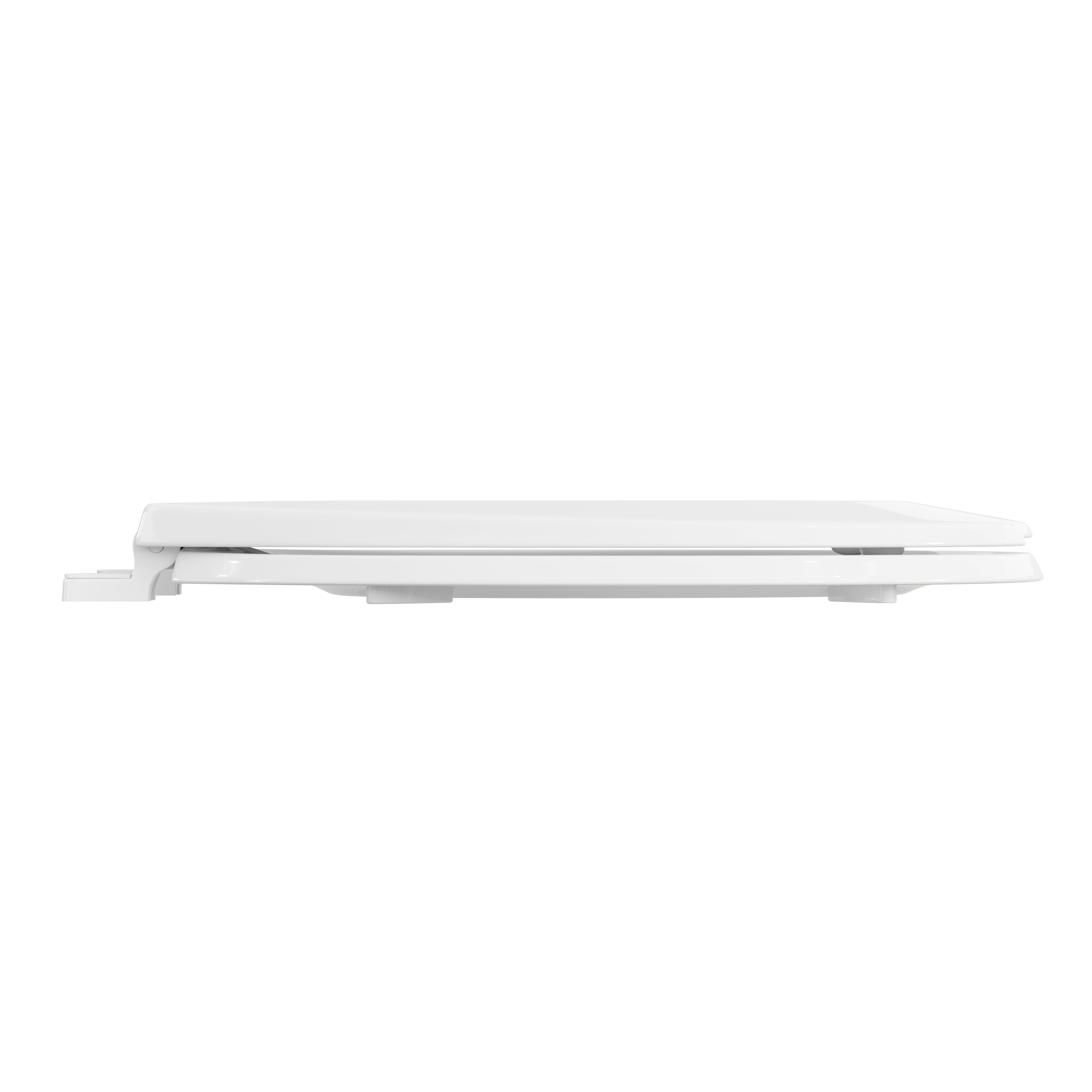 PROFLO&reg; White Plastic Round Closed Front With Cover Toilet Seat 
