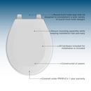 PROFLO&reg; White Plastic Round Closed Front With Cover Toilet Seat 