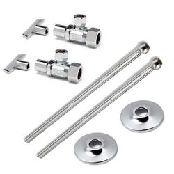 Sink 1/2 in x 3/8 in. x 2-3/8 in. Supply Kit in Chrome Plated
