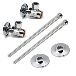 Sink 1/2 in x 3/8 in. x 1-1/2 in. Supply Kit in Chrome Plated