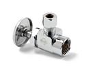 1/2 x 3/8 in. IPS x OD Tube Wheel Angle Supply Stop Valve in Chrome Plated