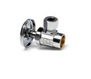 1/2 x 3/8 in. Sweat x OD Tube Wheel Angle Supply Stop Valve in Chrome Plated