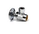 McGuire Manufacturing Chrome Plated Sweat x OD Tube Wheel Angle Supply Stop Valve in Chrome Plated 