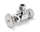 1/2 x 3/8 in. OD Tube Wheel Angle Supply Stop Valve in Chrome Plated