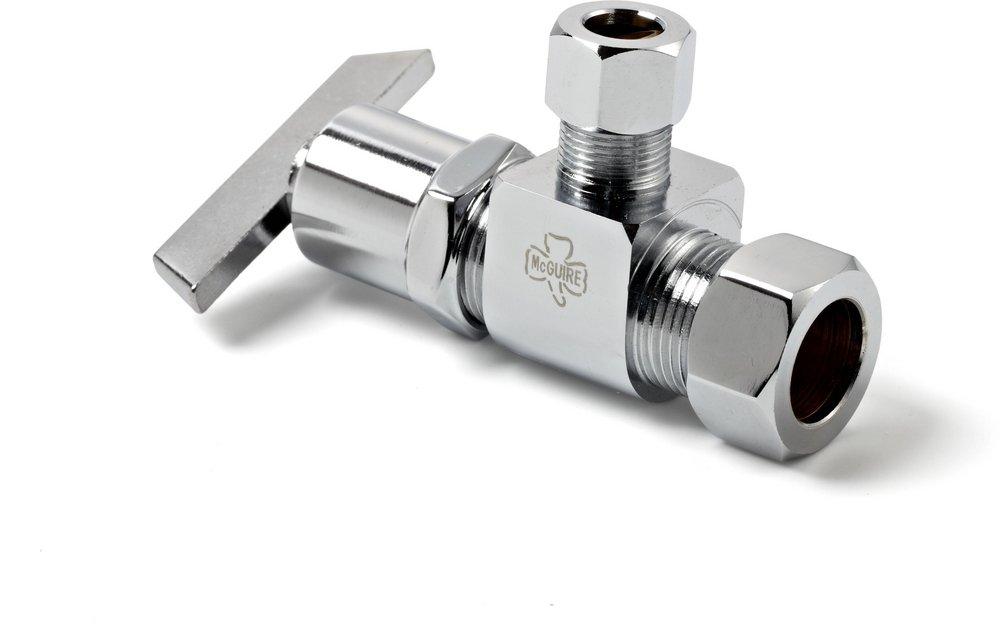 McGuire Manufacturing Chrome Plated OD Tube Loose Key Angle Supply Stop Valve in Chrome Plated 