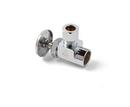 McGuire Manufacturing Chrome Plated FNPT x OD Compression Hand Wheel Handle Angle Supply Stop Valve in Chrome Plated 