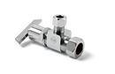 1/2 x 3/8 in. Compression Loose Key Angle Supply Stop Valve in Chrome Plated