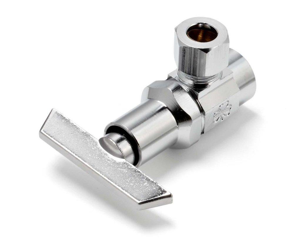 McGuire Manufacturing Polished Chrome Sweat x OD Tube Loose Key Angle Supply Stop Valve in Polished Chrome 