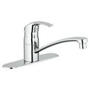 1-Hole Kitchen Faucet with Single Lever Handle in Starlight Polished Chrome