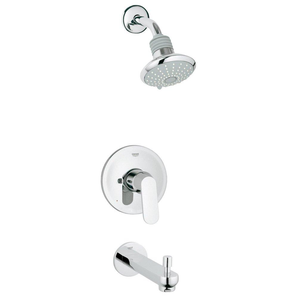 GROHE StarLight&reg; Polished Chrome Single Handle Dual Function Bathtub & Shower Faucet (Trim Only) 
