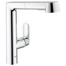 GROHE StarLight&reg; Chrome Single Handle Pull Out Kitchen Faucet 