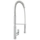 GROHE StarLight&reg; Chrome Single Handle Pull Out Kitchen Faucet 